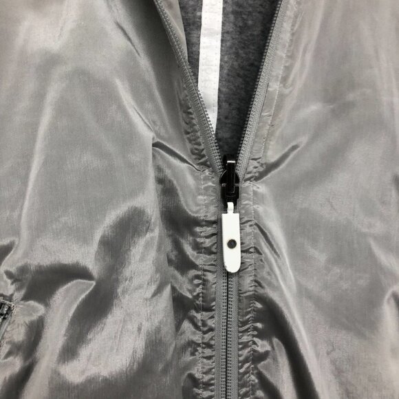 Versace Sport  silver hooded windbreaker cropped drawstring hem womens SP - Picture 10 of 15